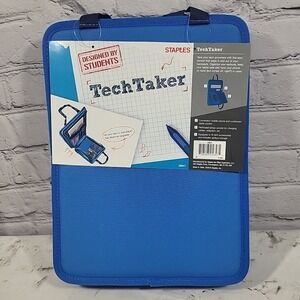 Rare Staples TechTaker‎ Cushioned Phone Tablet Pocket Student Tote Blue 2016 NWT